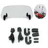 Clear Motorcycle Windshield Clip Extension Spoiler Wind Deflector Adjustable UK