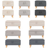 Rectangle Fabric Ottoman Storage Chest Padded Footstool Pouffe Chair Bench Trunk