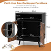 Wooden Cat Litter Box Enclosure Hidden Cat Washroom Kitten Furniture Cabinet