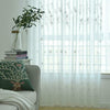 2.5x1m Polyester Embroidery Printing Curtain Home Window Decor(White)