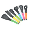 7Pcs Nylon Multi-Coloured Utensil Set With Stand UK Kitchen Essential