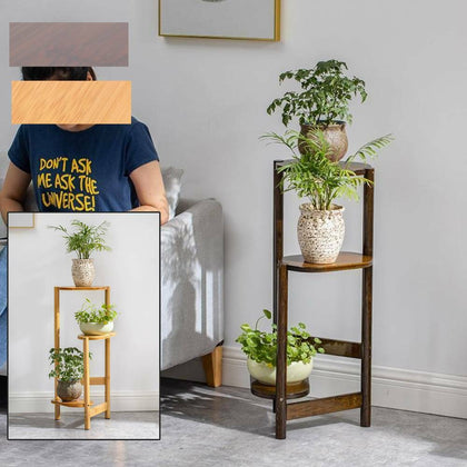 Indoor Outdoor Plant Stand Flower Pot Holder Display Shelf Wood Rack Home Decor