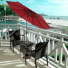 2.7M Garden Parasol Outdoor Sun Shade Banana Umbrella Hanging Cantilever Red
