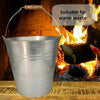 12L Galvanise Heavy Duty Strong Metal Bucket Steel Wooden Handle Buckets Ash Pan