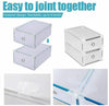 10x Clear Plastic Shoe Storage Boxes Drawer Stackable Foldable Durable Organiser