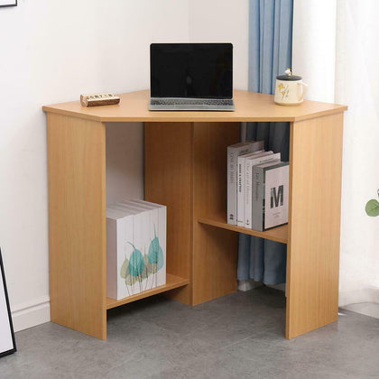 Wellington Pine Computer Desk PC Laptop Table Corner Home Office Study Gaming