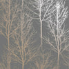 Holden Decor Rhea Trees Wallpaper - Warm Grey - Silver - Statement Feature Wall