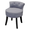 Velvet Upholstered Vanity Chair Dressing Table Stool Button Back Bedroom Ottoman