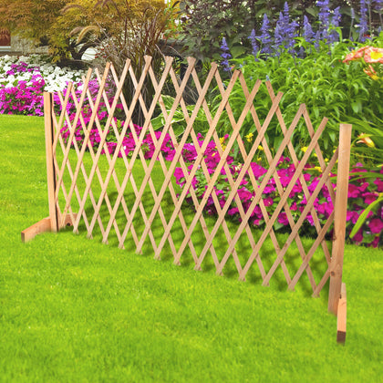 Expanding Trellis Frame Wooden Lattice Garden Fence Garden Screen Folding Divide