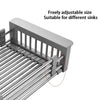 Telescopic Sink Drain Basket Stainless Steel Dish Water Filter Rack For Kitchen