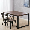 Industrial Wood & Metal Dining Table Tolix Chairs Bistro Bar Kitchen Dining Room