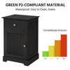 Black Bedside Table with Drawer&Door Bedside Cabinet Nightstand for Living Room