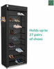 27 PAIRS 10 TIER DUSTPROOF SHOES CABINET STORAGE ORGANISER SHOE RACK STAND HOLDS