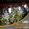 10 x Solar Powered Stainless Steel Led Post Stake Lights Garden Patio Outdoor UK