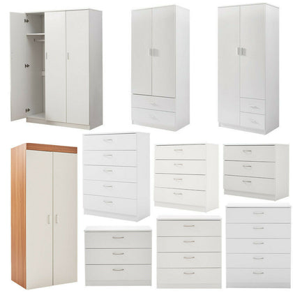 Bedroom Furniture Chest of Drawers 2/3 Door Wardrobe Bedside Set Storage Cabinet
