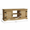 Corona 2 Door 1 Shelf Flat Screen TV Unit Solid Waxed Mexican Pine Stand Cabinet
