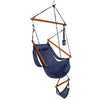 Hammock Hanging Chair Air Deluxe Sky Swing Outdoor Chair Solid Wood 250lbs Blue