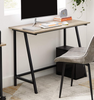 Small Computer Desk Vintage Industrial Furniture Rustic Grey Metal Writing Table
