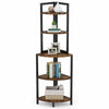 5 Tier Corner Shelf Industrial Storage Display Shelving Rack Ladder Bookcase UK
