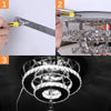 Modern 36W LED Crystal Ceiling Lights Fixtures Bedroom Lamp Chandeliers Decor