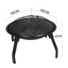 Fire Pit Black Steel Patio Foldable Garden Heater Outdoor Folding BBQ Camping UK