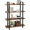 Large 4 Tier Contemporary Industrial Bookshelf/Shelving Unit Oak Finish 141cm