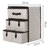 Fabric Storage Box with Handle Drawer Organiser Folding Container for Socks Bras