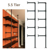 2Pcs 5.5Tiers Industrial Floating Iron Pipe Shelf Retro DIY Wall Mounted Bracket