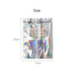 100X Holographic Foil Heat Seal Zip Lock Pouch Bag Rainbow Laser Bags NEW