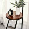 165cm Unique Floor Lamp & Middle Wood Shelf Industrial Style Home Brown Black