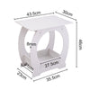 Small Side End Coffee Table Beside lamp Stand Nightstand Storage Shelf White