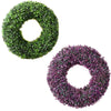 38cm Large Artificial Boxwood Grass Leaf Wreath Garland Hanging Door Garden Home