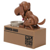 Pet Dog Stealing Eating Coin Money Penny Cents Puppy Storage Bank Saving Box