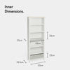 Grey & Ash Wood Veneer Bookcase | Free-Standing Bookshelf With Drawer