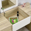 Log Color Dressing Table Makeup Desk w/Flip-up Drawer Mirror & Stool Vanity Set