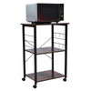 Kitchen Trolley Cart 3 Tiers Storage Rack Trolley Wheels Shelf Serving Vintage