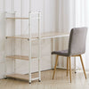 Wooden Computer Desk PC Study Table with 4 Tier Shelves Home Office Workstation