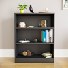 3 Tier Bookcase Low Shelving Display Storage Stand Furniture Black