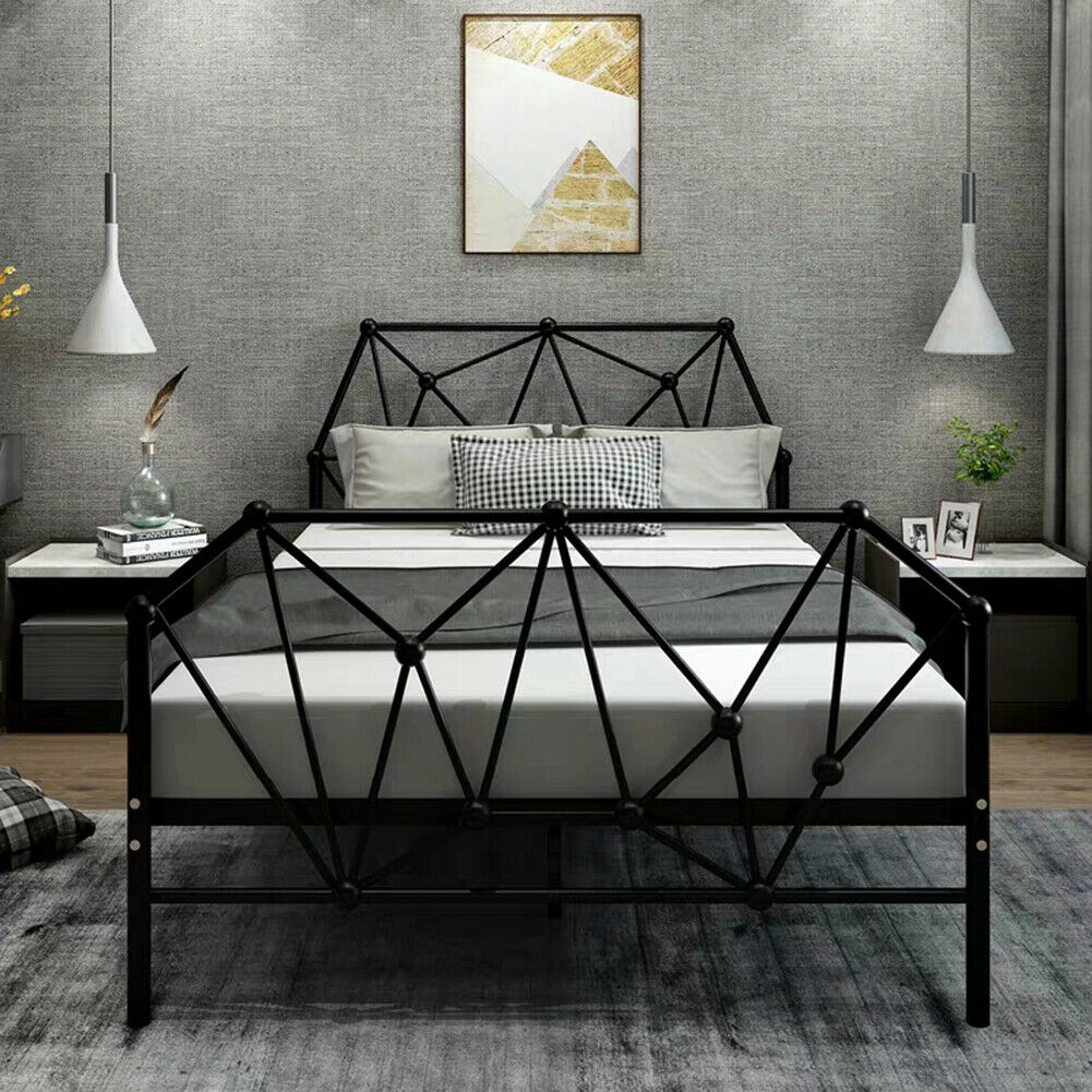 Black iron online pipe bed frame