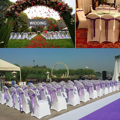 50X Chair Covers Cover Wedding Banquet Anniversary Party Decor UK
