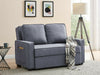 Two Seater Sofa Bed Light Grey Fabric Sofa Bed Function Brand New (Light Grey)