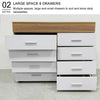 Large White Chest Of Drawers Wooden Bedside 8 Drawer Cabinet Bedroom Furniture