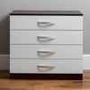 Drawer Chest 4 Drawers High Gloss Storage Bedroom Furniture White & Walnut