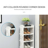 7 Tiers Shoes Storage Cabinet White Door Organiser Shelf Rack Stand Unit New