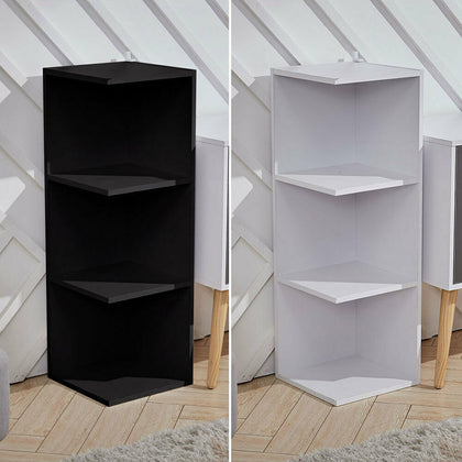 3 Tier Corner Storage Shelf Rack Shelving Unit Bookshelf Plants Display Stand