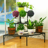 3-Tier Plant Stand Quarter Round Flower Pot Rack Corner Garden Shelf Stair-Step