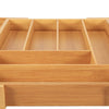 New Cutlery Organiser Drawer Storage Tray Wooden Bamboo Expandable Extending