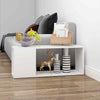 TV Cabinet White 80x24x32 cm Chipboard Living Room Books Storage Display Unit