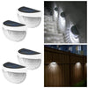 4/8 X LED SOLAR POWER GARDEN FENCE LIGHTS WALL OUTDOOR SECURITY LAMPS COLD LIGHT