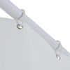 Shower Curtain Plain White Extra Wide Extra Long Standard With Hooks Ring